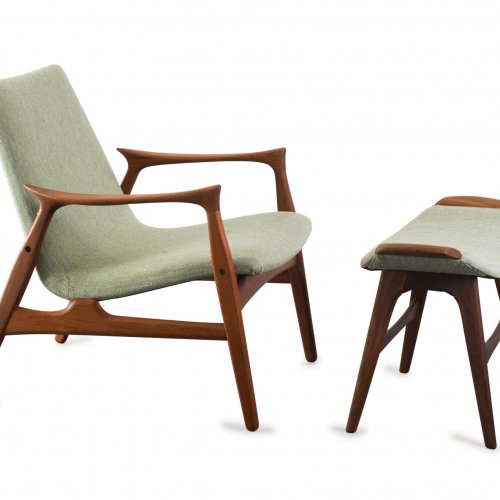 '240' lounge chair with footstool, 1958