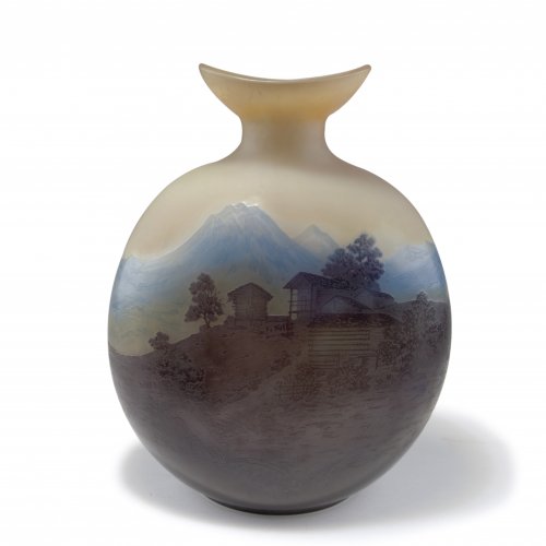 Tall 'Paysage vosgien' vase, 1906-14