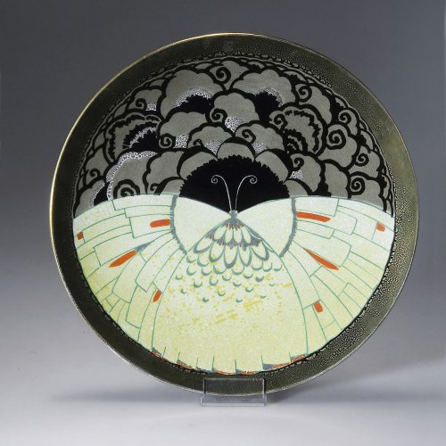 Decorative plate with butterflies, c1928