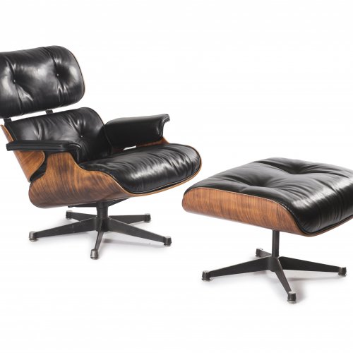 '670' lounge chair with '671' ottoman, 1956