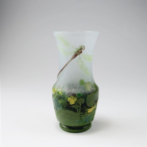 'Libellules et renoncules jaunes' vase, c1904