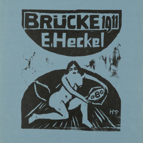 'Kniender Akt mit Schale' Titelholzschnitt der VI. Jahresmappe der Künstlergruppe Brücke (Erich Heckel gewidmet), 1911