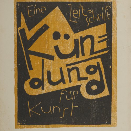 Kündung - Eine Zeitschrift für Kunst', 1. series, mag. 9 and 10, Sept. and Oct. 1921.