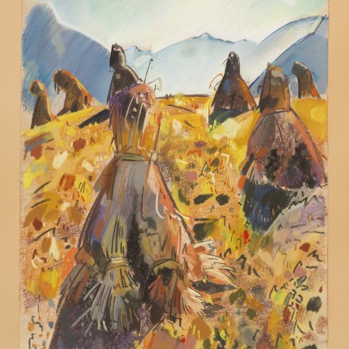 'Erntelandschaft mit Garben', 1937