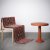 Prototype 'Sigmund's chair and 'Red Round table' for Schellmann's 'Study' series of furniture 