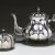 Teapot and sugar bowl, Barocco style, 1920s