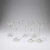 Six 'Meteor' wine glasses, c1900