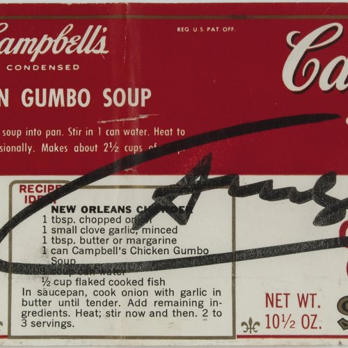'Campbell's soup label', 1970er Jahre  