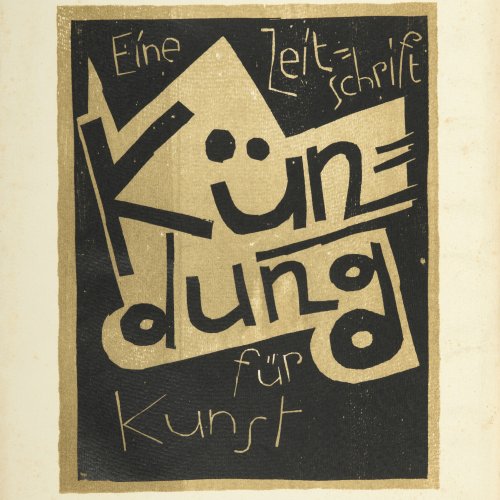 Kündung - Eine Zeitschrift für Kunst', 1. series, mags. 7 and 8, July and August 1921. 