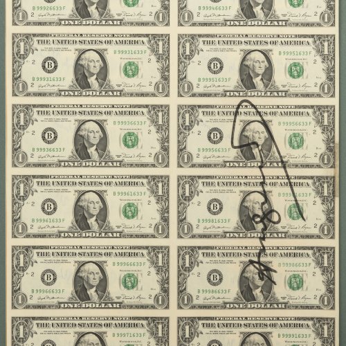 '16 One Dollar Notes (uncut)', 1981