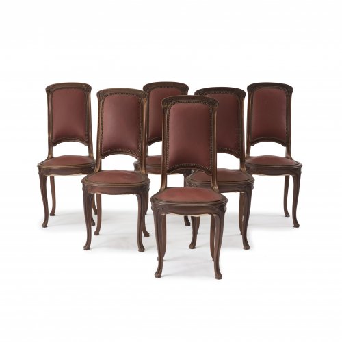 Six chairs, c1900