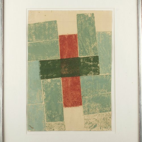 Ohne Titel (Kreuz in Rot und Grün), 1968