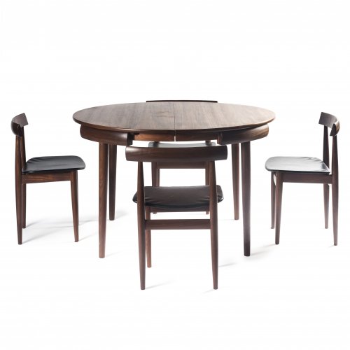 Tisch mit vier Stühlen, 1962