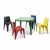 Table and four 'BA 1171' stacking chairs, 1964