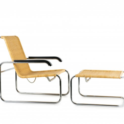 'B 35' lounge chair with stool, 1928/29