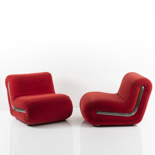Two 'Boomerang' easy chairs, 1968