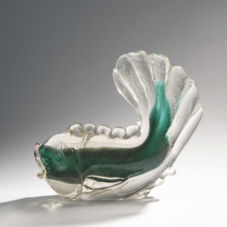 Hauptbild zu Objekt, Gro&szlig;er Fisch 'A bullicante', 1937, Seguso, Archimede, Murano, 143C 600