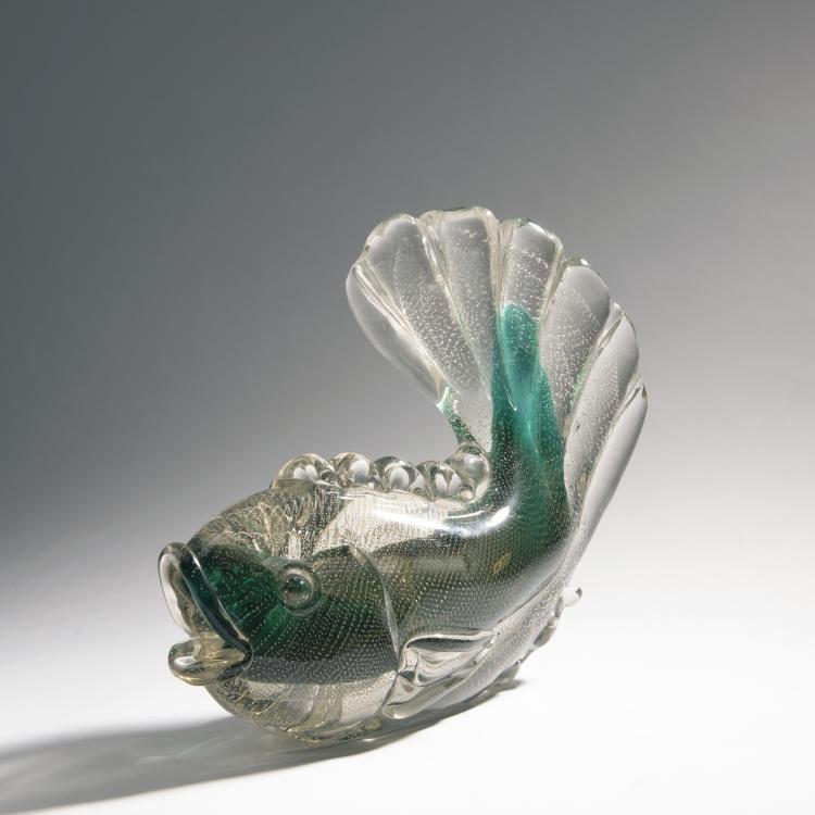 Bild 1 zu Objekt, Gro&szlig;er Fisch 'A bullicante', 1937, Seguso, Archimede, Murano, 143C 600