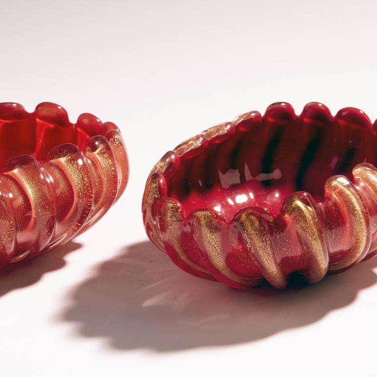 Bild 2 zu Objekt, Paar Schalen, um 1950, Seguso, Archimede, Murano, 143C 602