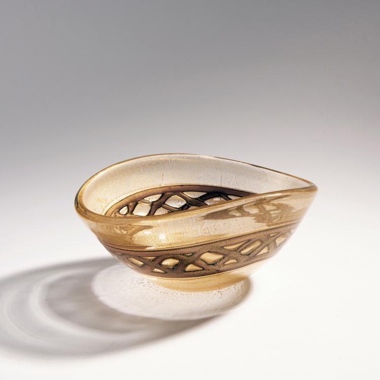 Hauptbild zu Objekt, Schale 'Pezzo unico di prova', 1955-60, Barovier & Toso, Murano, 143C 554