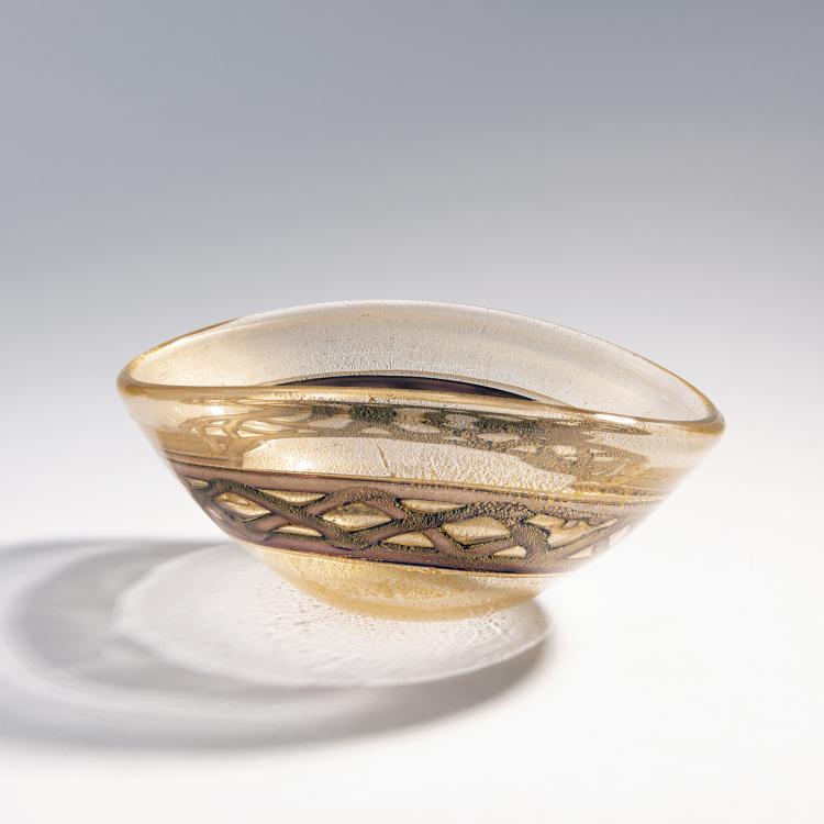 Bild 1 zu Objekt, Schale 'Pezzo unico di prova', 1955-60, Barovier & Toso, Murano, 143C 554