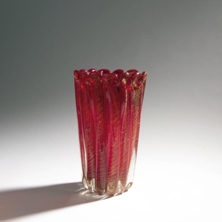 Hauptbild zu Objekt, Vase 'Cordonato oro', 1950, Barovier & Toso, Murano, 143C 549