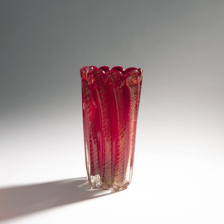 Bild 1 zu Objekt, Vase 'Cordonato oro', 1950, Barovier & Toso, Murano, 143C 549