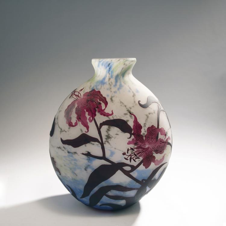 Hauptbild zu Objekt, Tall 'Lys tigr&eacute;' vase, 1925s, Muller Fr&egrave;res, Lun&eacute;ville, 144B 207
