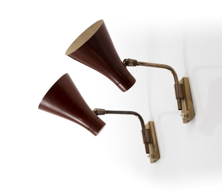 Hauptbild zu Objekt, Zwei Wandleuchten, um 1951, Oluce, Mailand, 146B 195