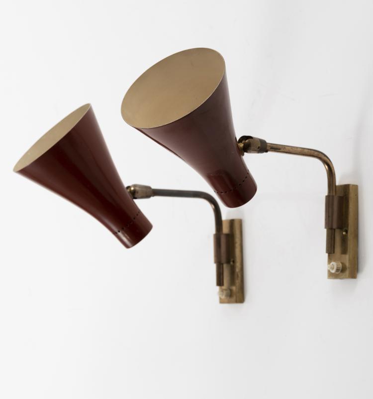 Bild 1 zu Objekt, Zwei Wandleuchten, um 1951, Oluce, Mailand, 146B 195