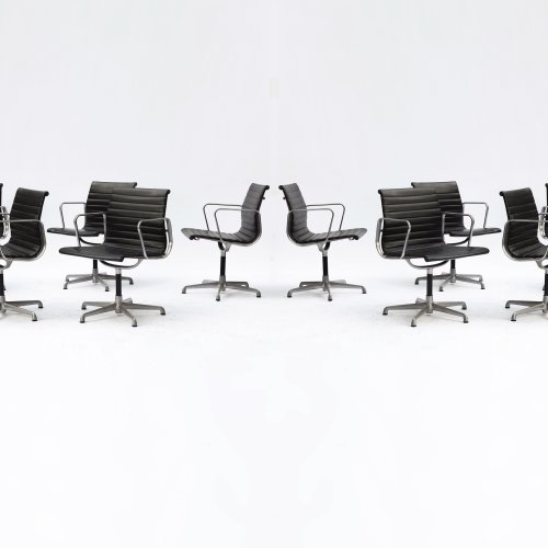 10 'Aluminium Group' armchairs