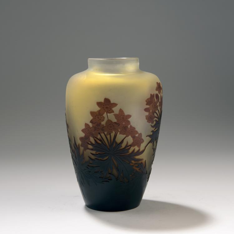 Bild 1 zu Objekt, Vase 'G&eacute;raniums', 1906-18, Gall&eacute;, Etablissements, Nancy, 147B 205