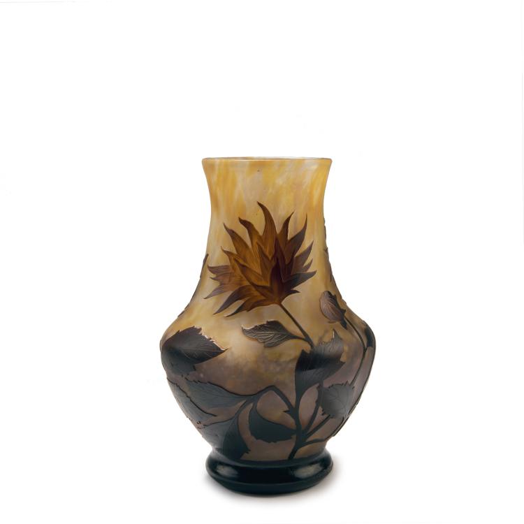 Hauptbild zu Objekt, 'Dahlias &agrave; Collerette' vase, c. 1909, Daum Fr&egrave;res, Nancy, 147B 122