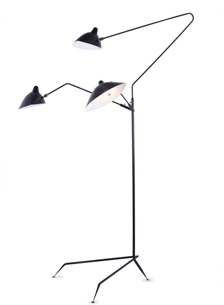 Hauptbild zu Objekt, Three-armed floor lamp, 1952, Frankreich, 145B 275