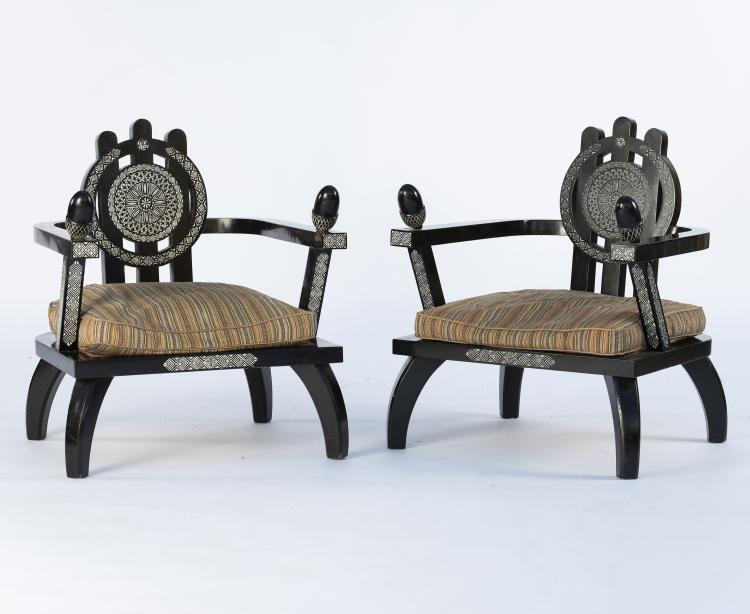 Bild 1 zu Objekt, Zwei Armlehnsessel, 1910er Jahre, Italien, 145B 188