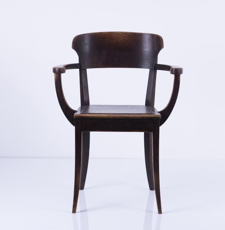 Hauptbild zu Objekt, Typenarmlehnstuhl 'Hellerau', 1919, Deutsche Werkst&auml;tten, Dresden Hellerau, 144B 533