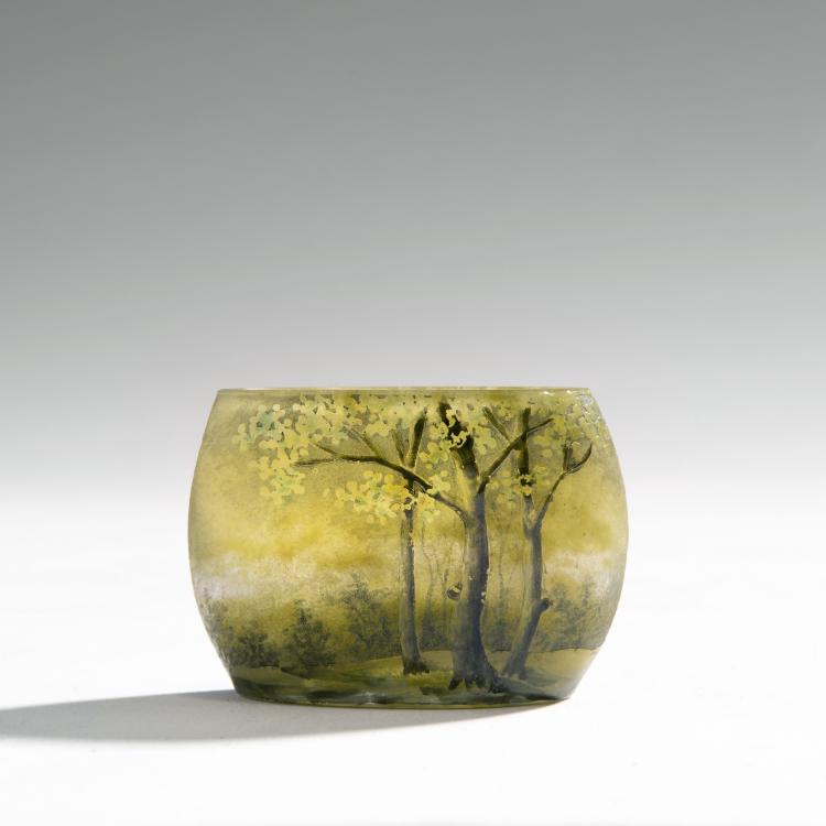 Hauptbild zu Objekt, Miniature 'Paysage en &eacute;t&eacute;' vase, 1903-05, Daum Fr&egrave;res, Nancy, 144B 91