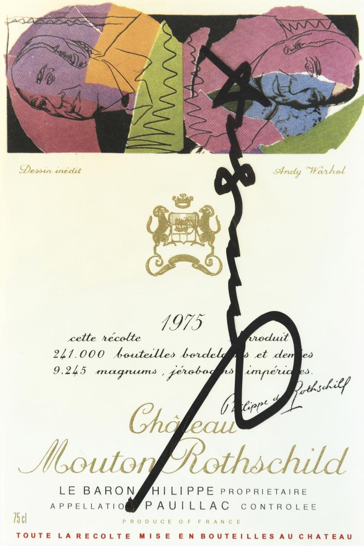 Hauptbild zu Objekt, 'Ch&acirc;teau Mouton Rothschild' label, Andy Warhol, Rothschild, 145C 598