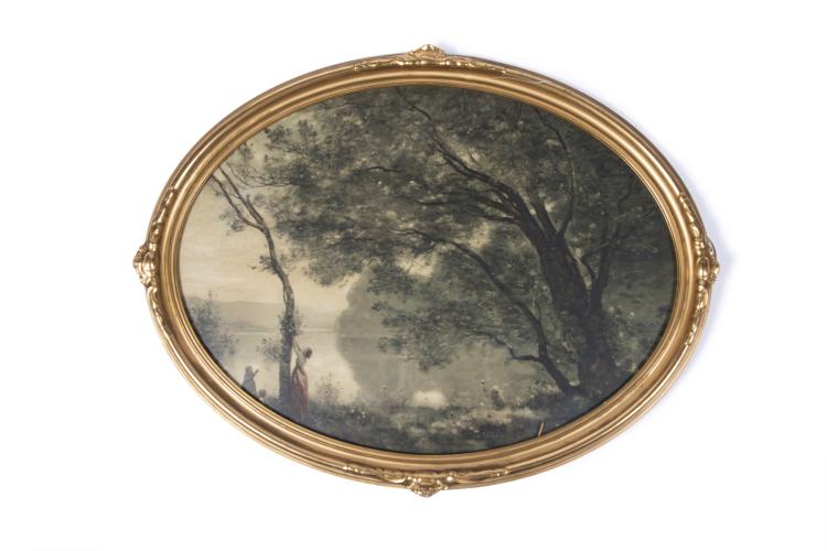 Hauptbild zu Objekt, Zwei Landschaften mit Staffagefiguren, 1920er Jahre, Frankreich, 147B 595