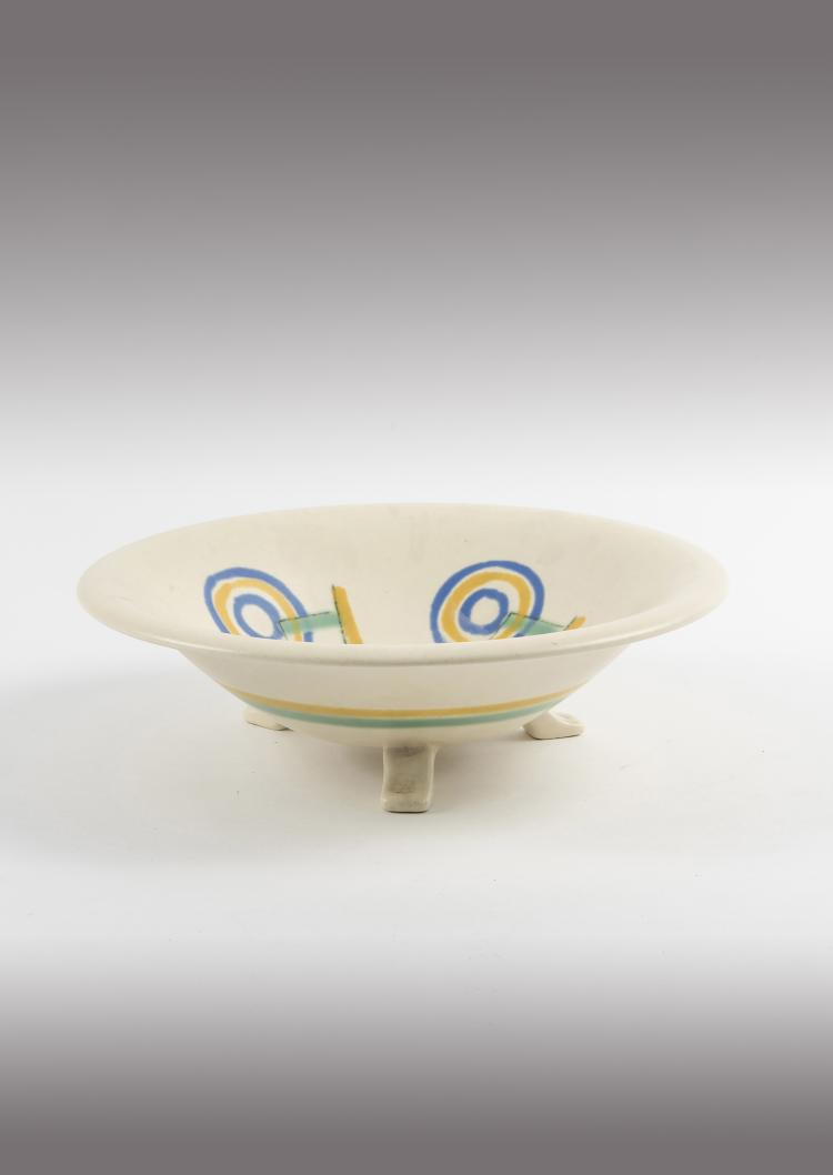 Hauptbild zu Objekt, Footed bowl, c. 1929, Margarete Heymann-Loebenstein, Hael-Werkst&auml;tten, Marwitz, 145A 49