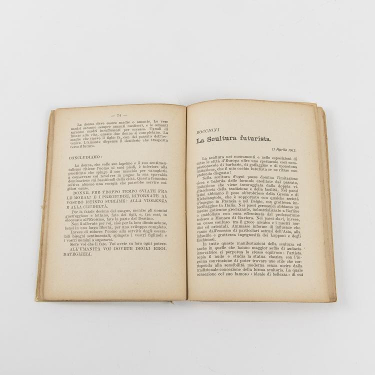 Bild 1 zu Objekt, Marinetti, I MANIFESTI DEL FUTURISMO, 1914, Fachliteratur, 146B 152