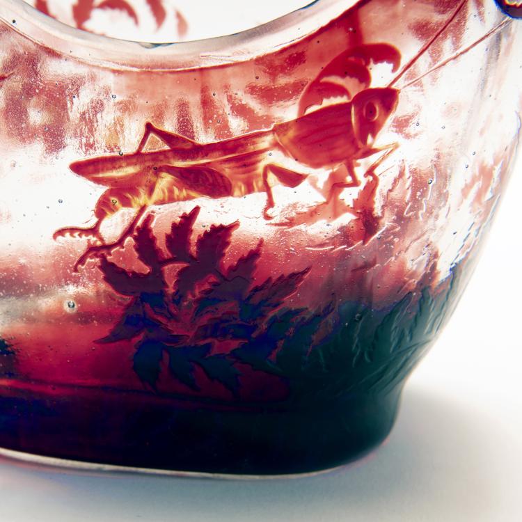 Bild 4 zu Objekt, Zierschale 'Sauterelle et Foug&egrave;res', 1894-95, Gall&eacute;, Emile, Nancy, 144B 151