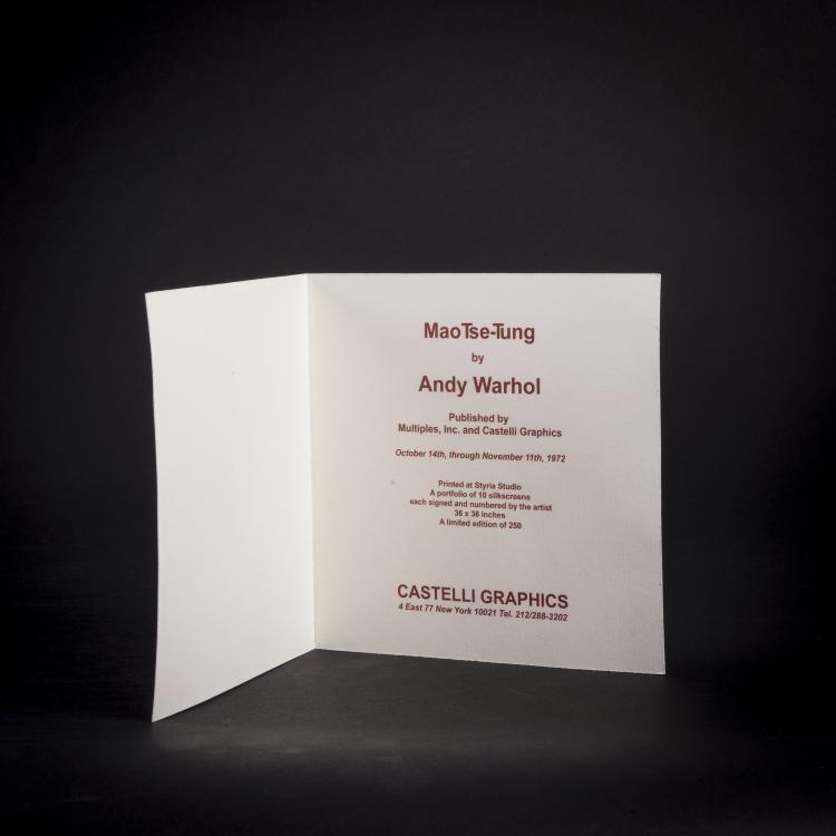 Bild 2 zu Objekt, Mao Tse-tung by Andy Warhol', 1972, Castelli Graphics, 145C 581