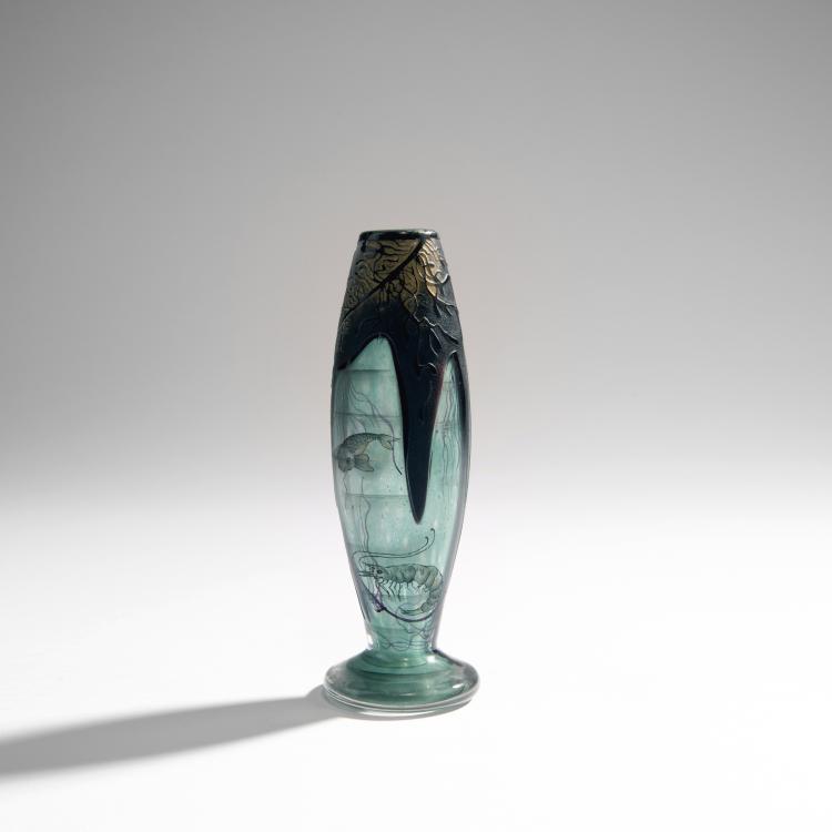 Hauptbild zu Objekt, 'Algues et Poissons' intercalaire vase, 1898, Daum Fr&egrave;res, Nancy, 144B 73