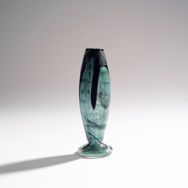 Bild 1 zu Objekt, 'Algues et Poissons' intercalaire vase, 1898, Daum Fr&egrave;res, Nancy, 144B 73