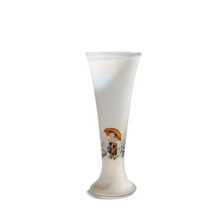 Hauptbild zu Objekt, 'Enfants sous la Pluie, Jacinthes' vase, 1898, Daum Fr&egrave;res, Nancy, 144B 76