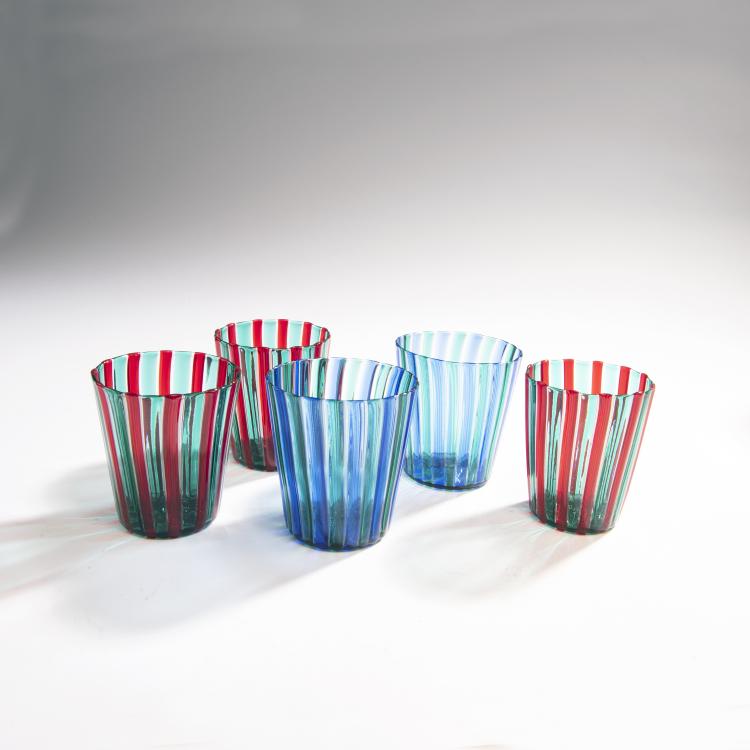 Hauptbild zu Objekt, Five cups, 1946/47, Venini & C., Murano, 146D 730