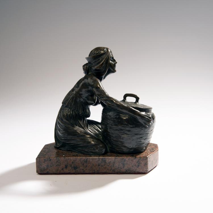 Bild 3 zu Objekt, Inkwell with girl, c. 1900, Gurschner, Gustav, Wien, 144B 314