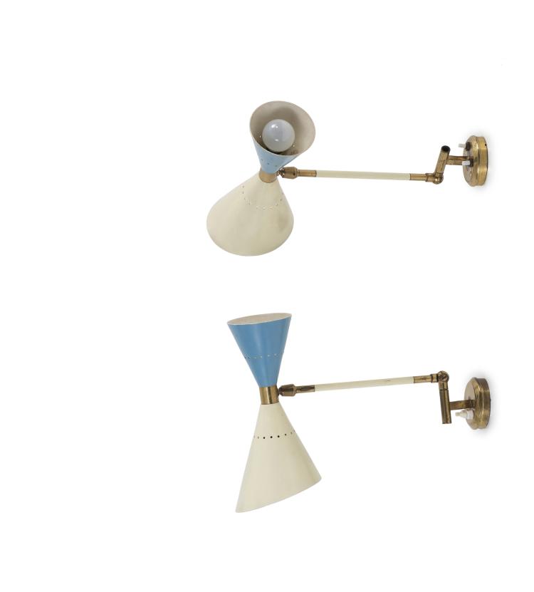 Hauptbild zu Objekt, Zwei Wandleuchten, um 1955, Stilux, Mailand, 146B 209