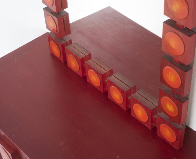 Bild 1 zu Objekt, Wall mirror, c. 1963, Ewa Wrangel, AB Glas & Tr&auml;, Hovmantorp, Schweden (G&T), 146C 597